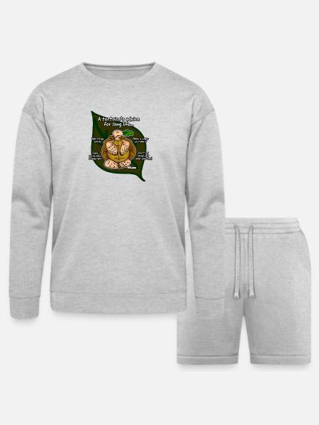tortoise advice - Bella + Canvas Unisex Sweatshirt & Short Set - heather gray