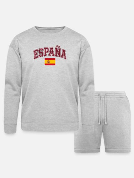 España Arch Banner International football - Bella + Canvas Unisex Sweatshirt & Short Set - heather gray