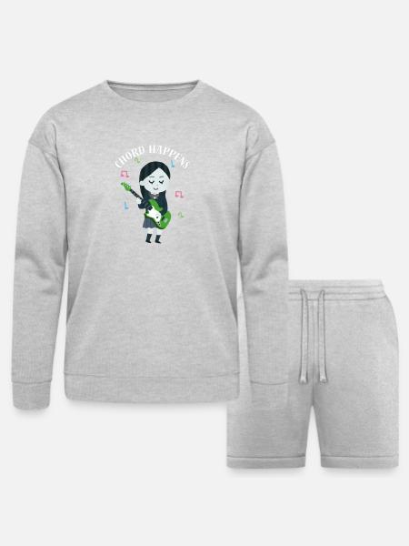 Chord_Happens - Bella + Canvas Unisex Sweatshirt & Short Set - heather gray