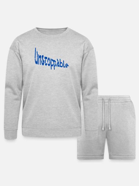 Unstoppable Graffiti Bold - Bella + Canvas Unisex Sweatshirt & Short Set - heather gray