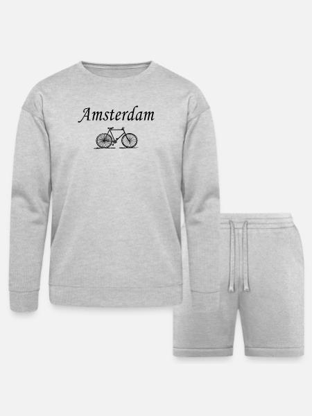 Amsterdam - Bella + Canvas Unisex Sweatshirt & Short Set - heather gray