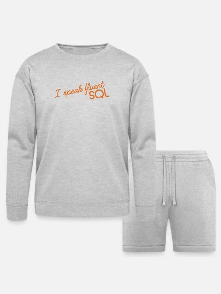 I_speak_fluent_SQL2 - Bella + Canvas Unisex Sweatshirt & Short Set - heather gray