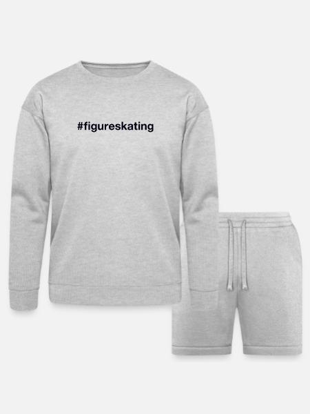 Figure Skating - Bella + Canvas Unisex Sweatshirt & Short Set - heather gray