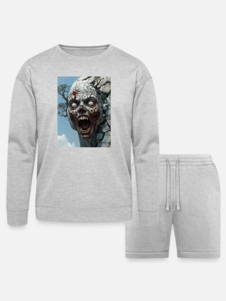 Untitled_design_-3-Nature’s Curse – Undead Horror - Bella + Canvas Unisex Sweatshirt & Short Set - heather gray