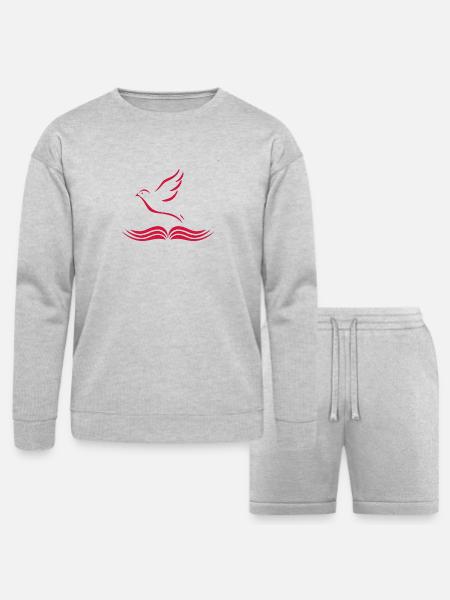 Whole Bible Believer - Bella + Canvas Unisex Sweatshirt & Short Set - heather gray