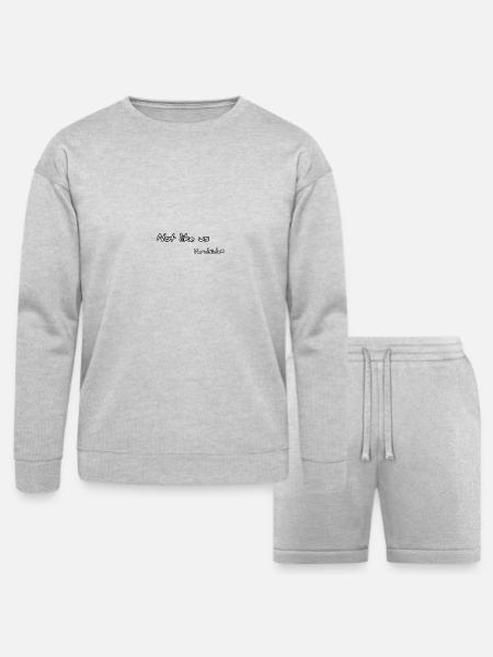Not like us Yardside - Bella + Canvas Unisex Sweatshirt & Short Set - heather gray