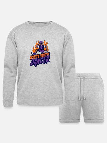 Worlds Okayest Dancer - Bella + Canvas Unisex Sweatshirt & Short Set - heather gray