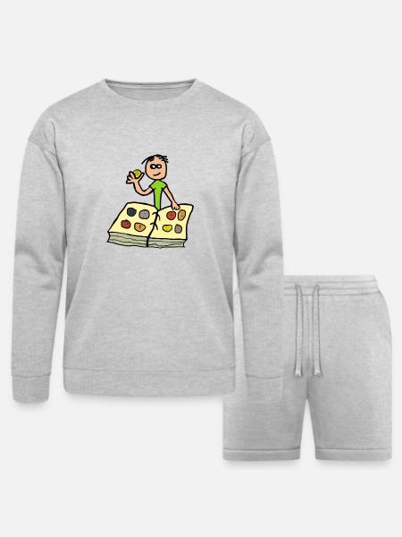 Coin Collecting - Bella + Canvas Unisex Sweatshirt & Short Set - heather gray