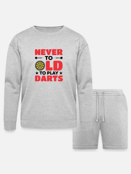 Darts Dart Player - Bella + Canvas Unisex Sweatshirt & Short Set - heather gray