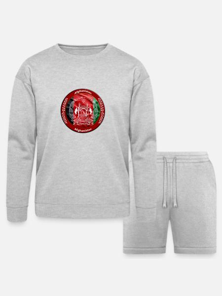 Afghanistan - Bella + Canvas Unisex Sweatshirt & Short Set - heather gray