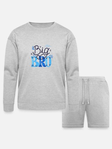 Big Bro - Bella + Canvas Unisex Sweatshirt & Short Set - heather gray