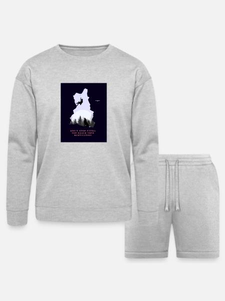 Motivation - Bella + Canvas Unisex Sweatshirt & Short Set - heather gray