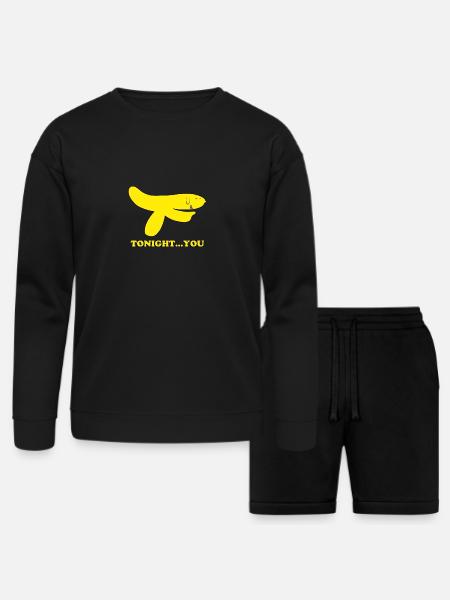 Hand Banana - Bella + Canvas Unisex Sweatshirt & Short Set - black