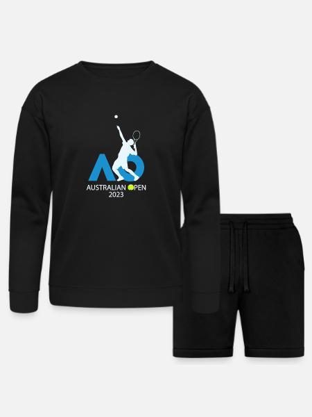 2023 Tennis Australian Open Fever - Bella + Canvas Unisex Sweatshirt & Short Set - black