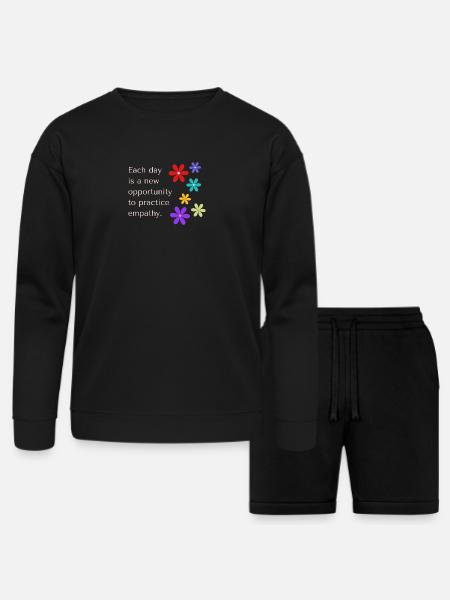 Empathy - Bella + Canvas Unisex Sweatshirt & Short Set - black