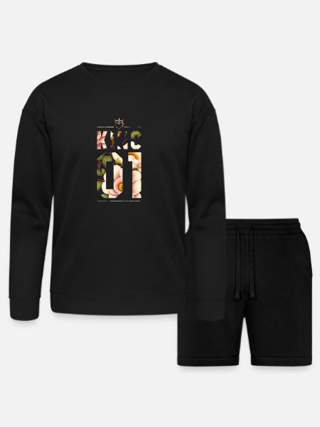KING AND QUEEN - Bella + Canvas Unisex Sweatshirt & Short Set - black