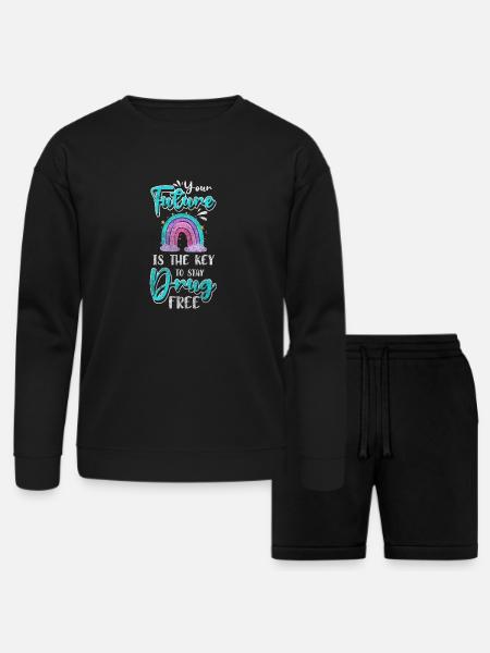 Withdrawal Dependency Clean - Bella + Canvas Unisex Sweatshirt & Short Set - black