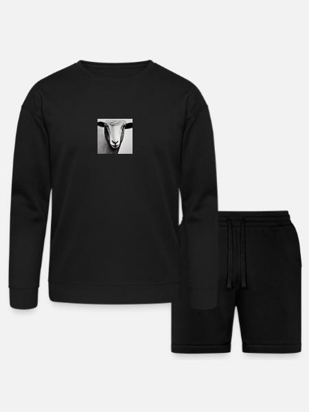Lamb - Bella + Canvas Unisex Sweatshirt & Short Set - black
