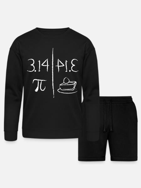 Pi Mirrors Pie - Bella + Canvas Unisex Sweatshirt & Short Set - black