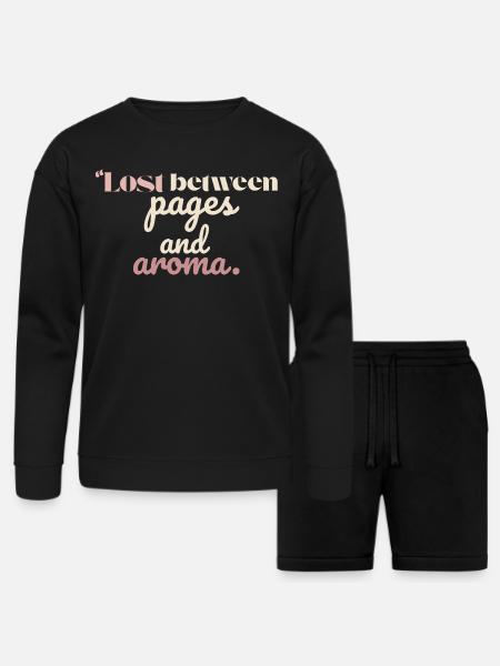Lost Between Pages and Aroma” - Bella + Canvas Unisex Sweatshirt & Short Set - black