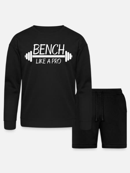 Bench Like A Pro - Bella + Canvas Unisex Sweatshirt & Short Set - black