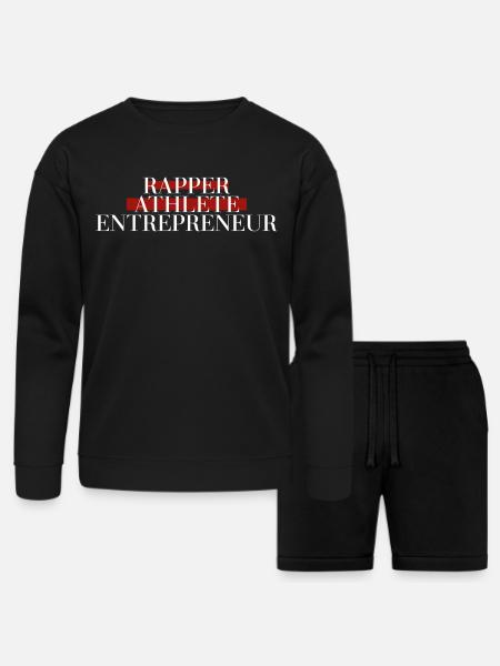Rapper athlete entrepreneur - Bella + Canvas Unisex Sweatshirt & Short Set - black