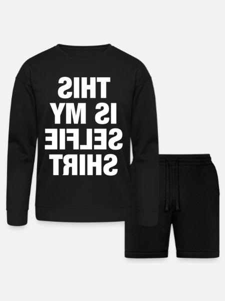 This is My Selfie - Bella + Canvas Unisex Sweatshirt & Short Set - black