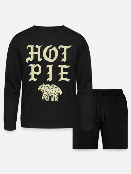 Hot Pie - Bella + Canvas Unisex Sweatshirt & Short Set - black