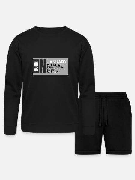 Joyful January - Bella + Canvas Unisex Sweatshirt & Short Set - black