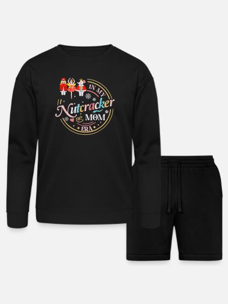 Nutcracker Mom Era - Bella + Canvas Unisex Sweatshirt & Short Set - black