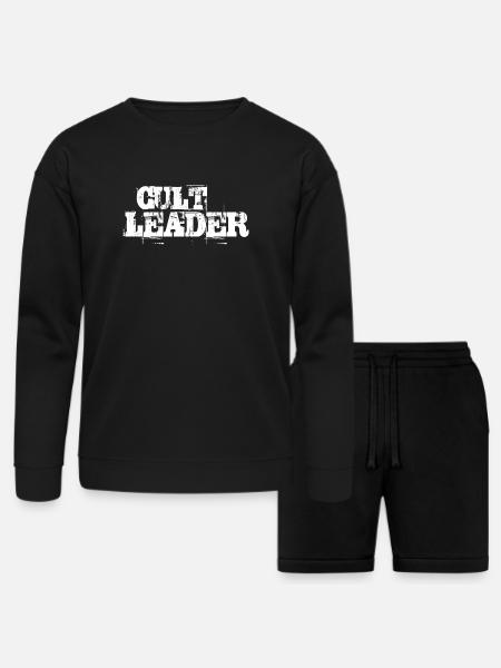 cult leader - Bella + Canvas Unisex Sweatshirt & Short Set - black