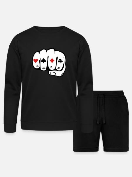 Casino - Bella + Canvas Unisex Sweatshirt & Short Set - black