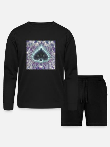 Ace of Spades - Bella + Canvas Unisex Sweatshirt & Short Set - black