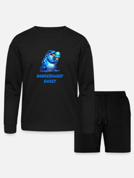 Poison dart frog - Bella + Canvas Unisex Sweatshirt & Short Set - black
