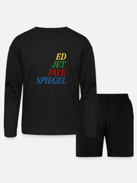 Ed Jet Faye Spiegel - Bella + Canvas Unisex Sweatshirt & Short Set - black
