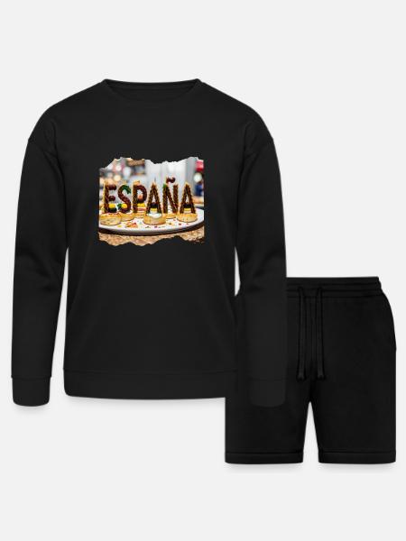 ESPAÑA 24 25 - Bella + Canvas Unisex Sweatshirt & Short Set - black
