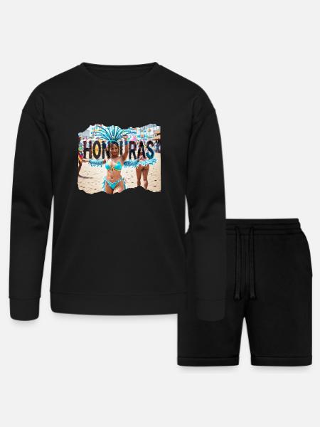 HONFURAS 24 24 - Bella + Canvas Unisex Sweatshirt & Short Set - black