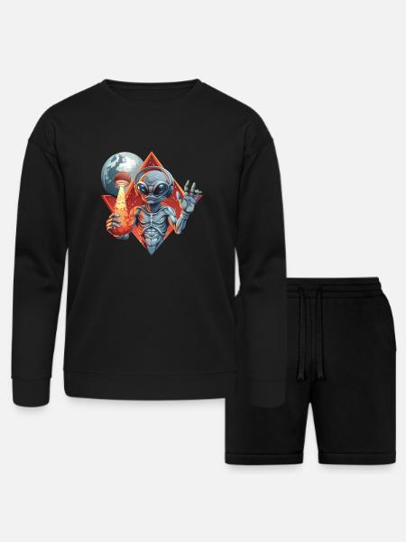 IlluminET101 - Bella + Canvas Unisex Sweatshirt & Short Set - black