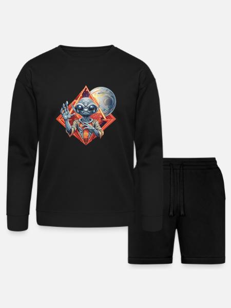 IlluminET95 - Bella + Canvas Unisex Sweatshirt & Short Set - black