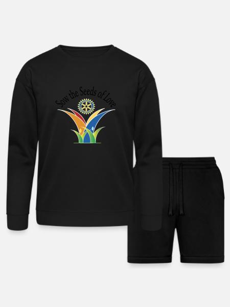 Sow the seeds of love - Bella + Canvas Unisex Sweatshirt & Short Set - black