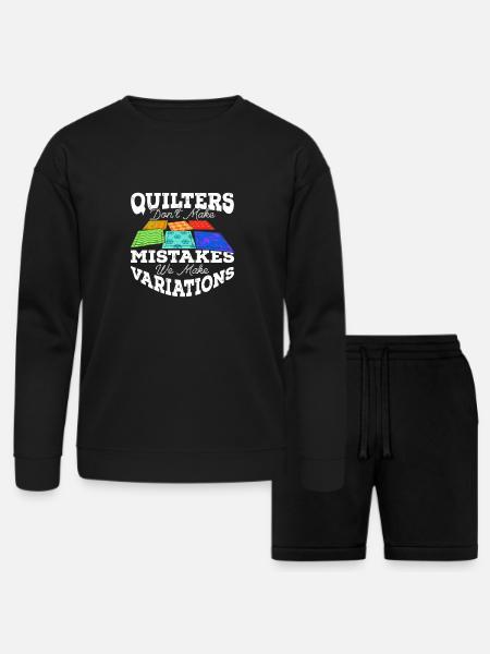 Quilting - Bella + Canvas Unisex Sweatshirt & Short Set - black