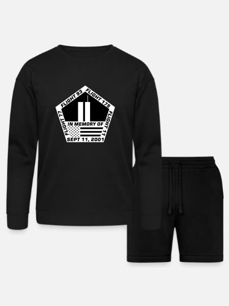 911 - Bella + Canvas Unisex Sweatshirt & Short Set - black