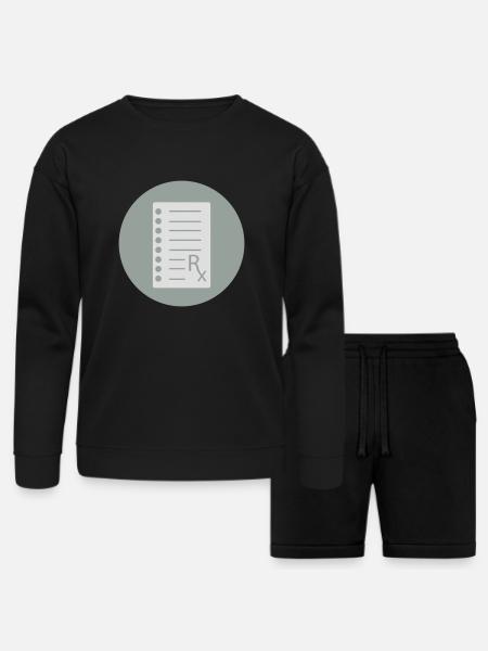 Prescription - Bella + Canvas Unisex Sweatshirt & Short Set - black