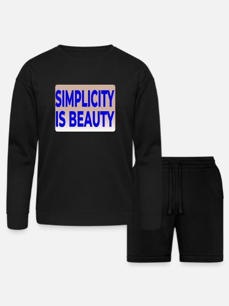 SIMPLICITY IS BEAUTY T-SHIRT - Bella + Canvas Unisex Sweatshirt & Short Set - black