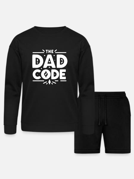 The Dad Code - Bella + Canvas Unisex Sweatshirt & Short Set - black
