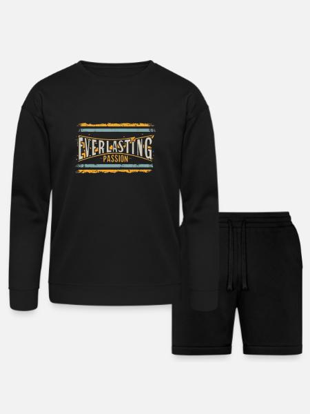 Everlasting Passion - Bella + Canvas Unisex Sweatshirt & Short Set - black