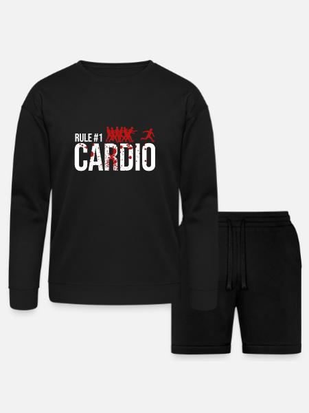 Rule 1 Cardio - Bella + Canvas Unisex Sweatshirt & Short Set - black