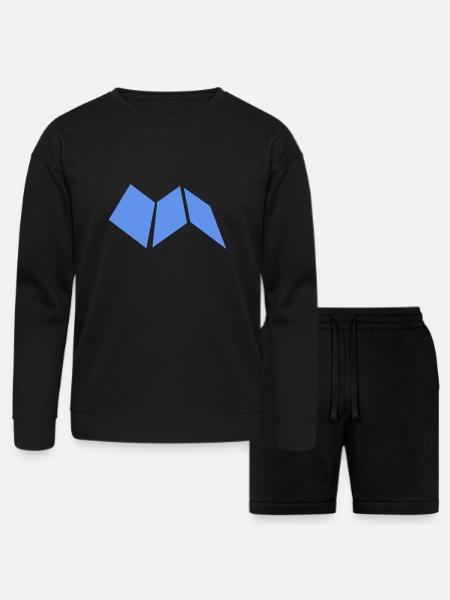 map construction paper guide - Bella + Canvas Unisex Sweatshirt & Short Set - black