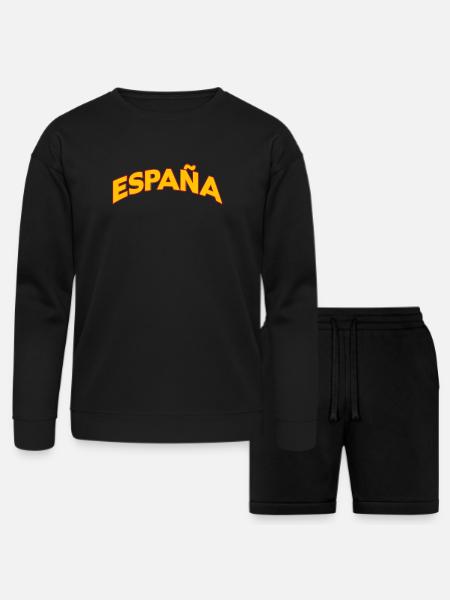 España 5 - Bella + Canvas Unisex Sweatshirt & Short Set - black