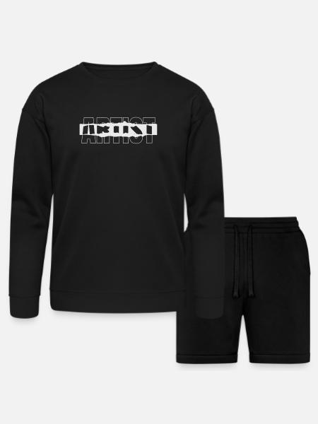 Artist - Bella + Canvas Unisex Sweatshirt & Short Set - black